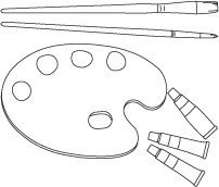 画材のイラスト