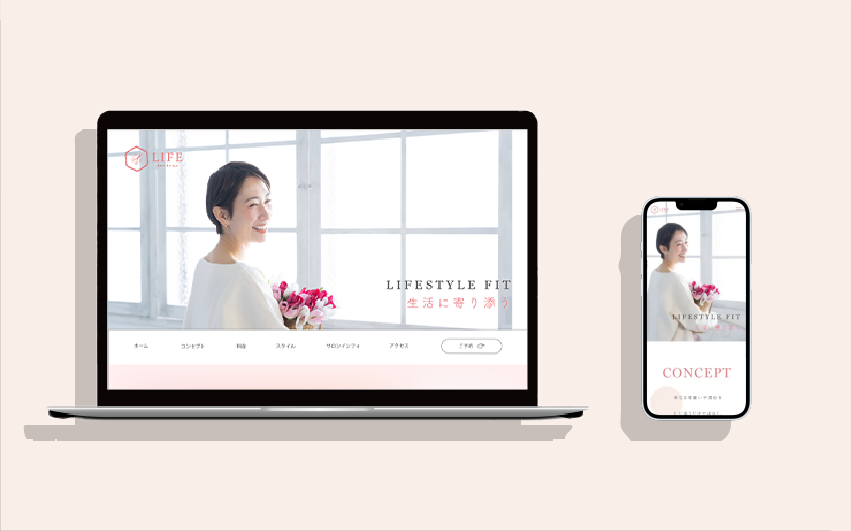 LiFE HAIR SALON モックアップ