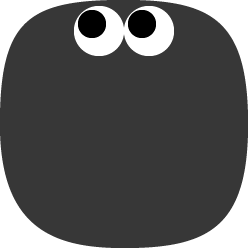 グレーのモンスターのイラスト