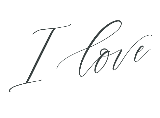 Iloveのスクリプト体画像